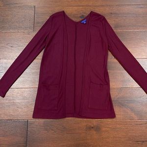 Aeropostale Burgundy Ribbed Cardigan